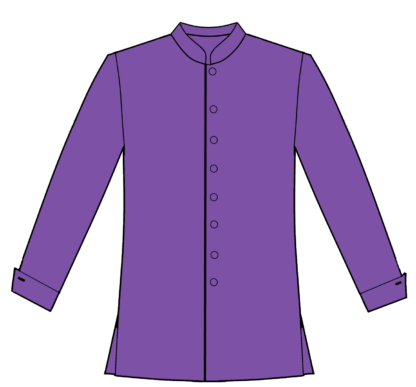 Lilac button frt solid