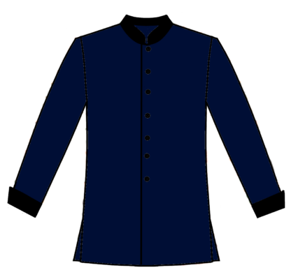 203C-Button Front with Contrast Collar and Cuffs - Image 7