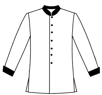 203C-Button Front with Contrast Collar and Cuffs - Image 4