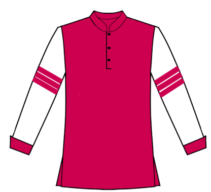 Fuchsia with wht sleeve and bars