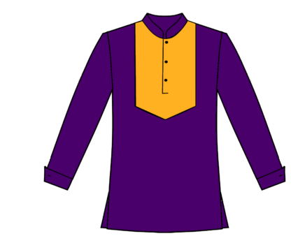 Purple w gold Shirt PNG