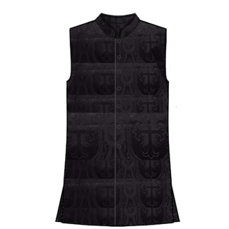 Vest Black Brocade