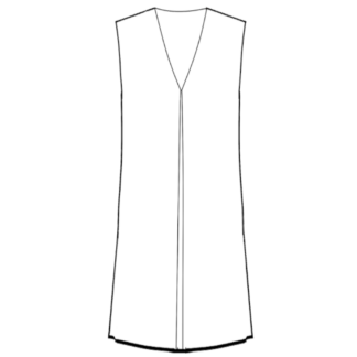 White long v neck vest