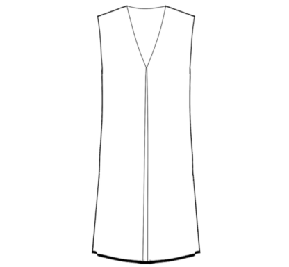 White long v neck vest