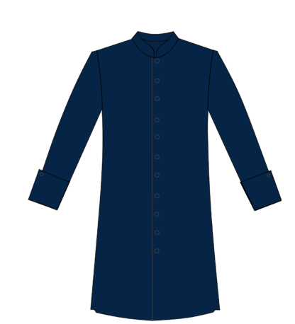 603-Solid Robe with Back Pleats - Image 13