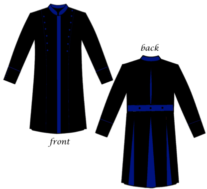 600-2-Color Robe with Hidden Zipper Opening - Image 4