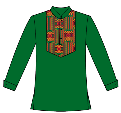 Green with Asha kente yoke