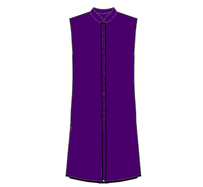 402-Long Button Front Vest with Pleat and Collar - Image 8