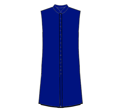 402-Long Button Front Vest with Pleat and Collar - Image 9