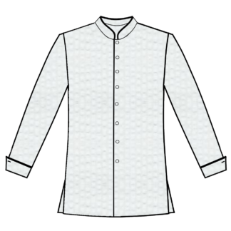 255 White Seersucker with piping trim