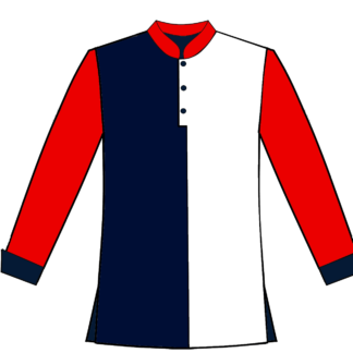 185 Red wht and blue split frt pullover