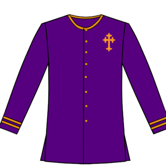 265 Purple with gold neck and wrist binding cross