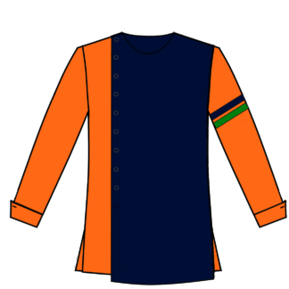 308 Orange n navy right side open 2 stripes lt