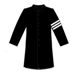 606 Long button frt with back contrast pleats ft